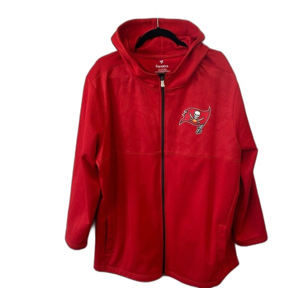 Fanatics Sweatshirt Men's XXL Red Tampa Bay Buccaneers Football Full Zip Hoodie - Picture 1 of 11